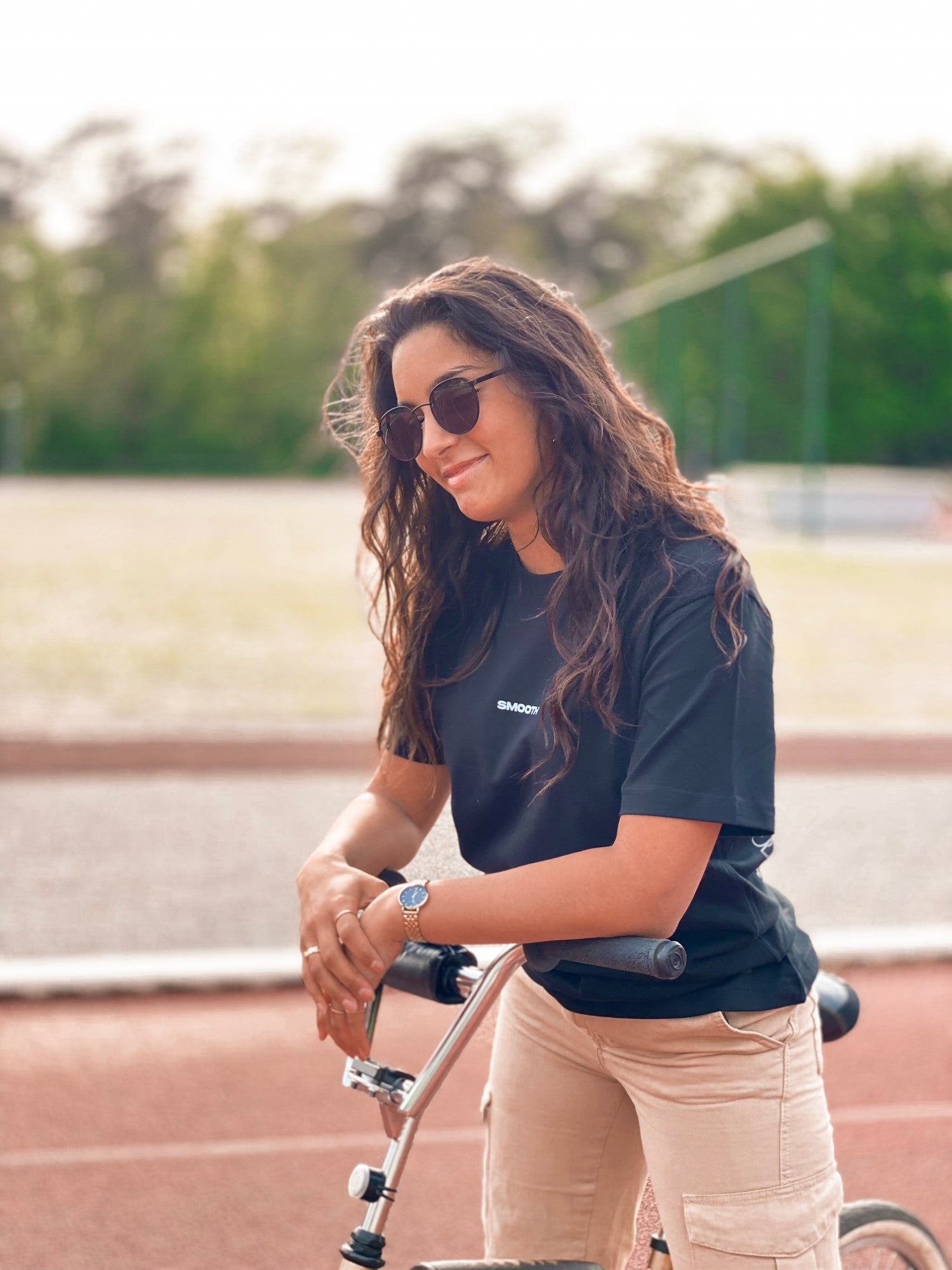 Black T / Warp Sky Blue Women