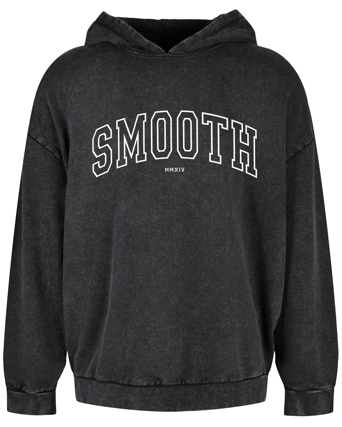 Oversized Acid Black Hoodie / College White Women