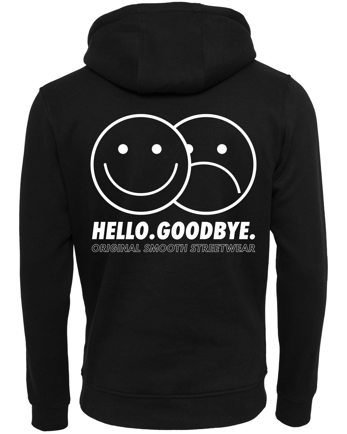 Black Kids Hoodie / Smiles White Front + Back Girls