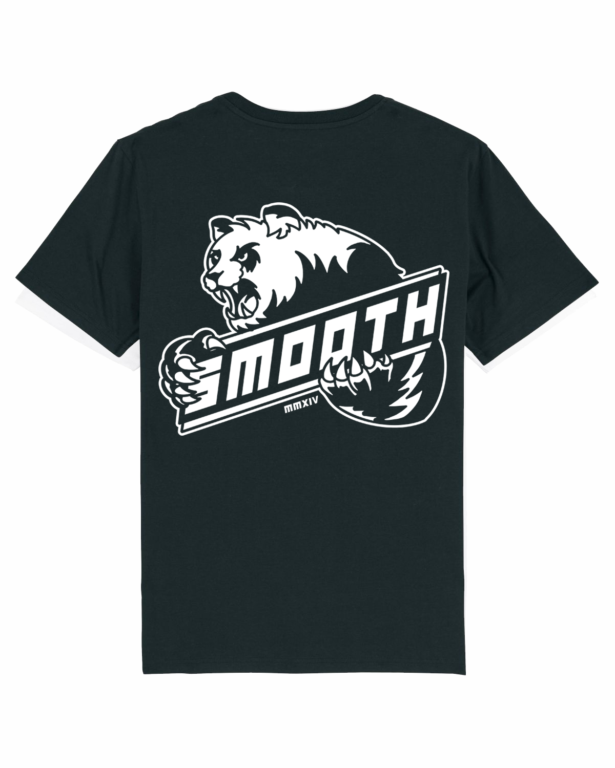 Black T / Bad Panda White Front+Back Women