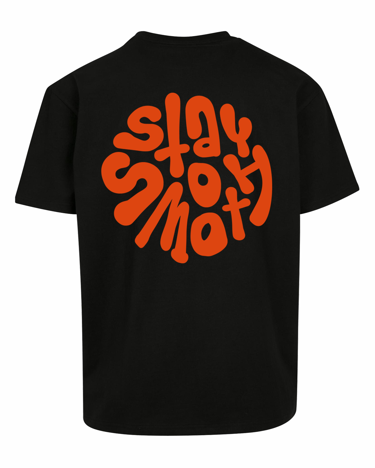 Black Heavy T / Stay Smooth Orange Front+Back Women