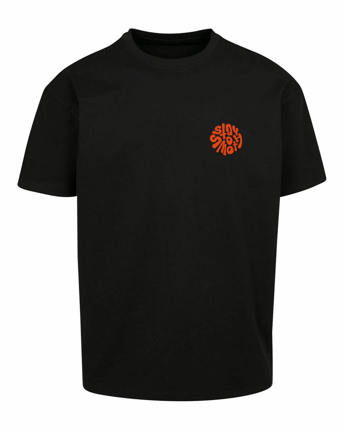 Black Heavy T / Stay Smooth Orange Front+Back Men