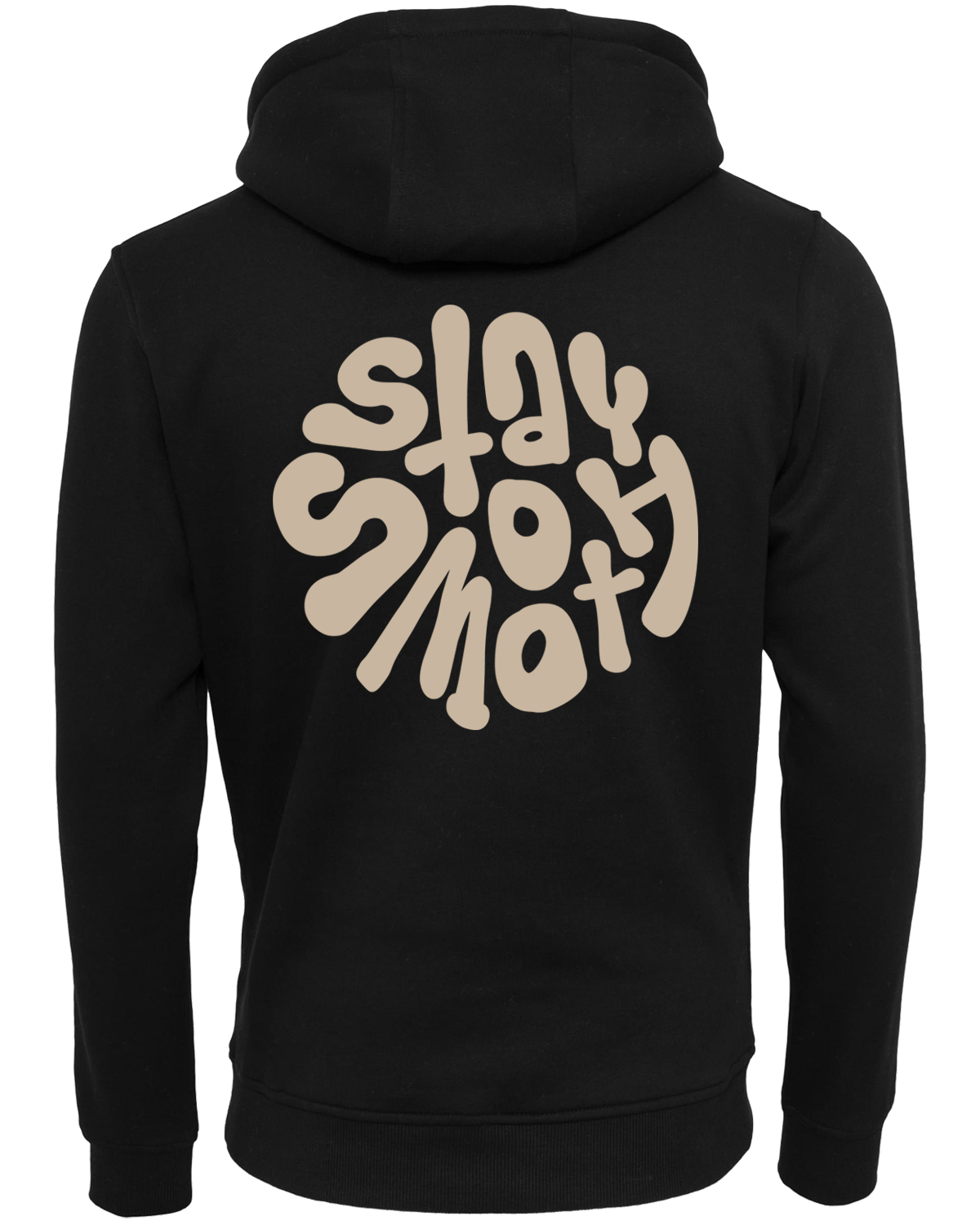 Black Hoodie / Stay Smooth Sand Front+Back Men