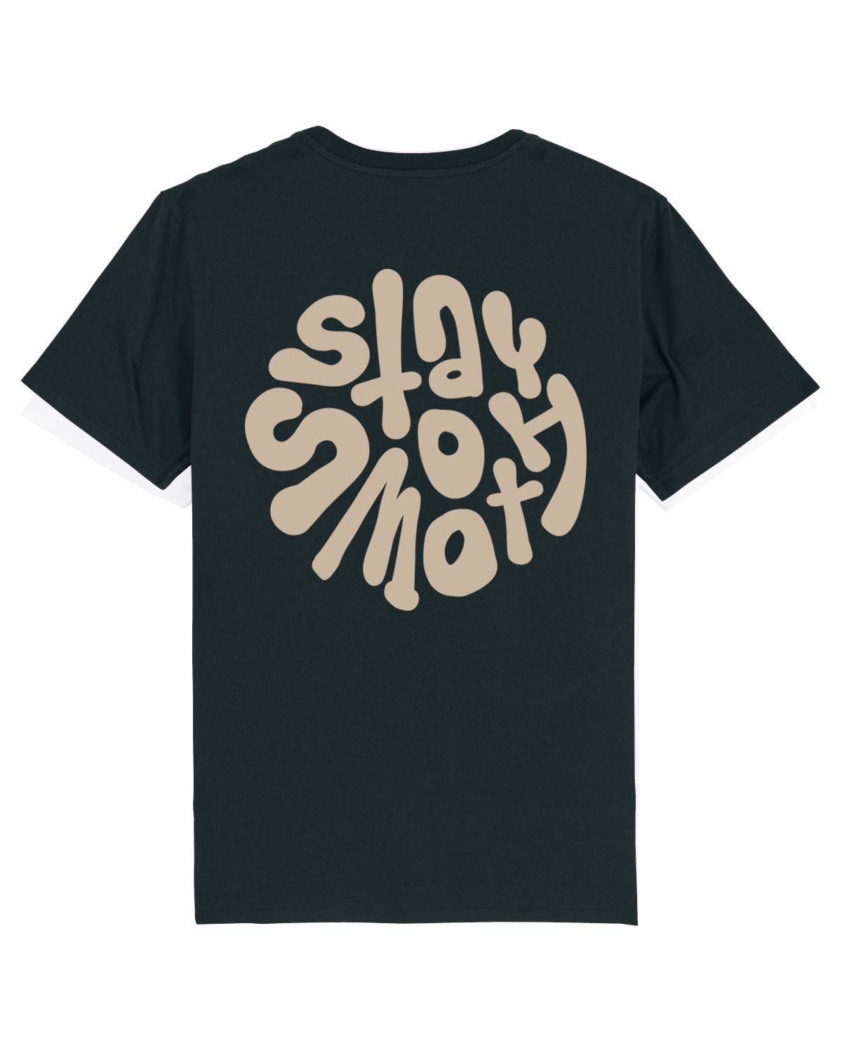 Black T / Stay Smooth Sand Front+Back Men