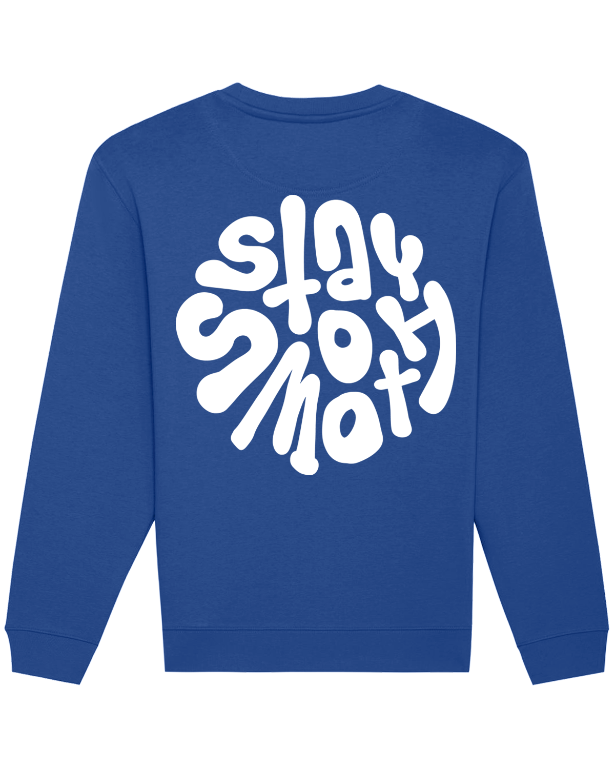 Blue Kids Crew / Stay Smooth White Front+Back Boys
