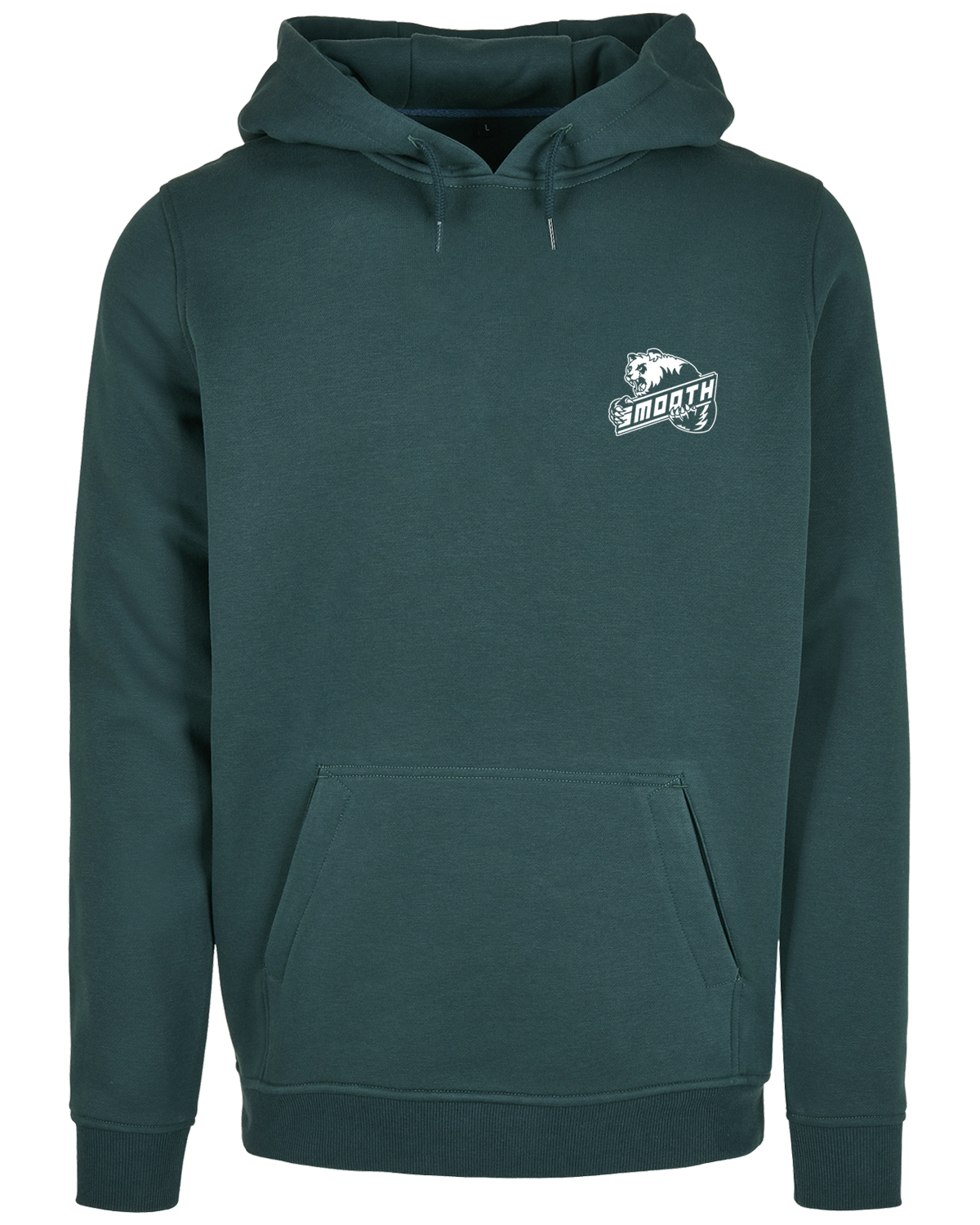 Bottle Green Hoodie / Bad Panda White Front+Back Women