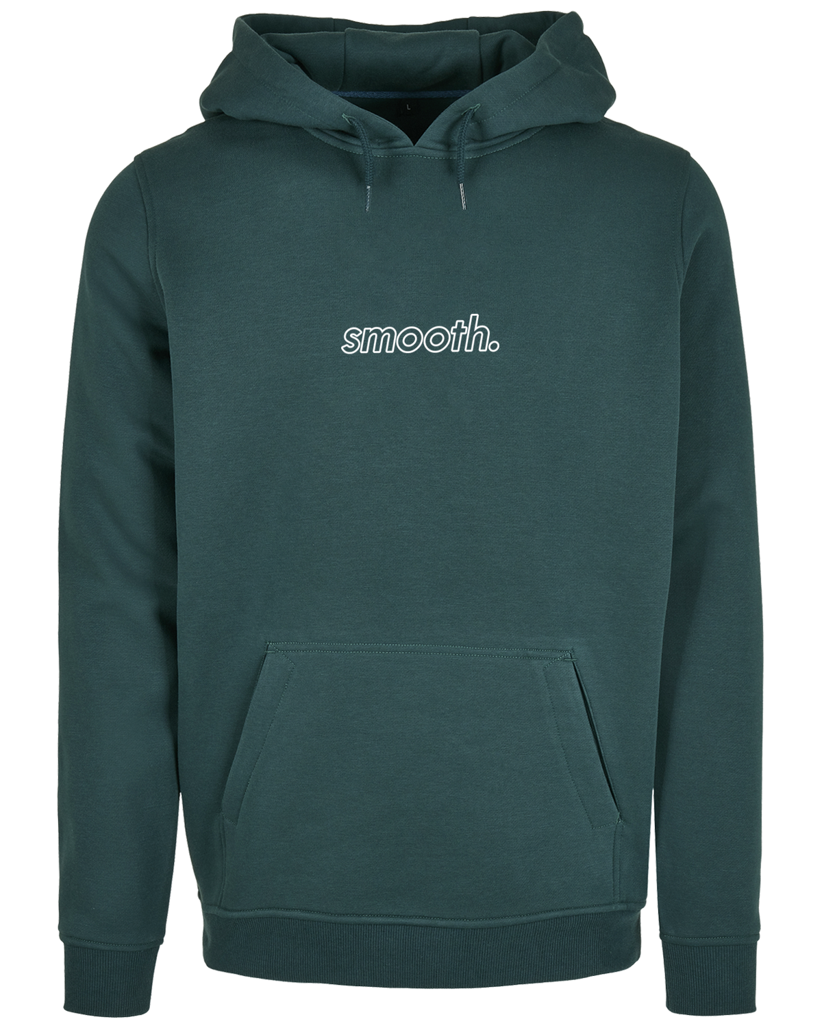 Bottle Green Kids Hoodie / Outlined White Boys