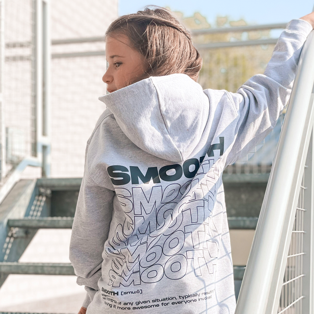 Grey Kids Hoodie / Warp Black Girls