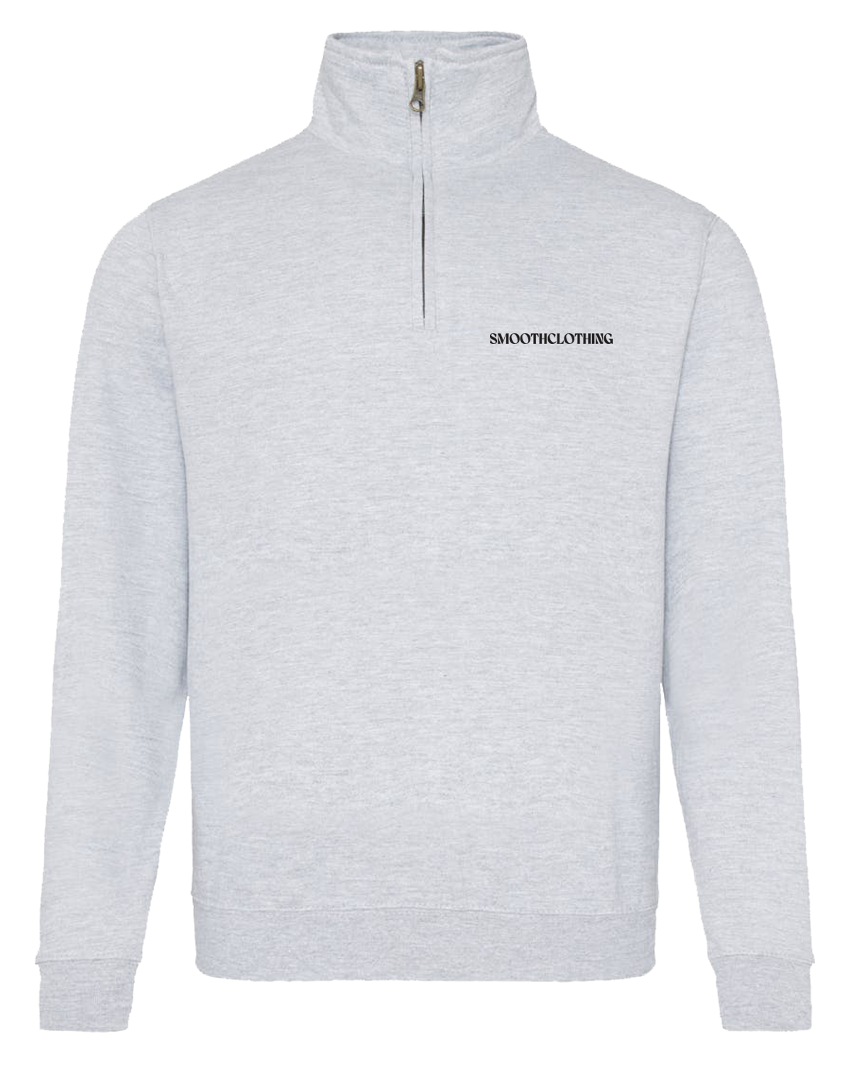 Grey Half Zip Crew / Smooth Clothing Black Men