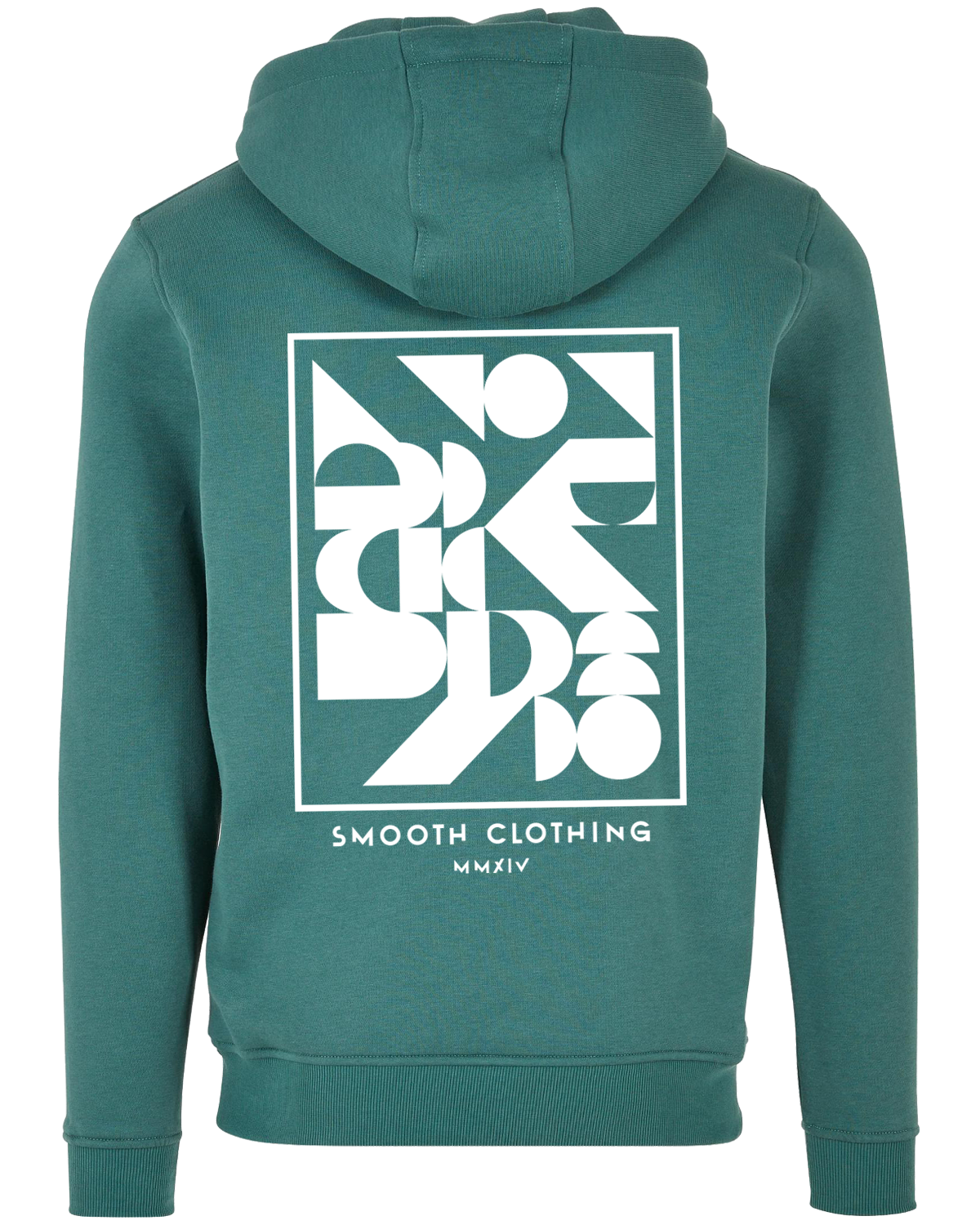 Pale Green Hoodie / Art White Front+Back Men