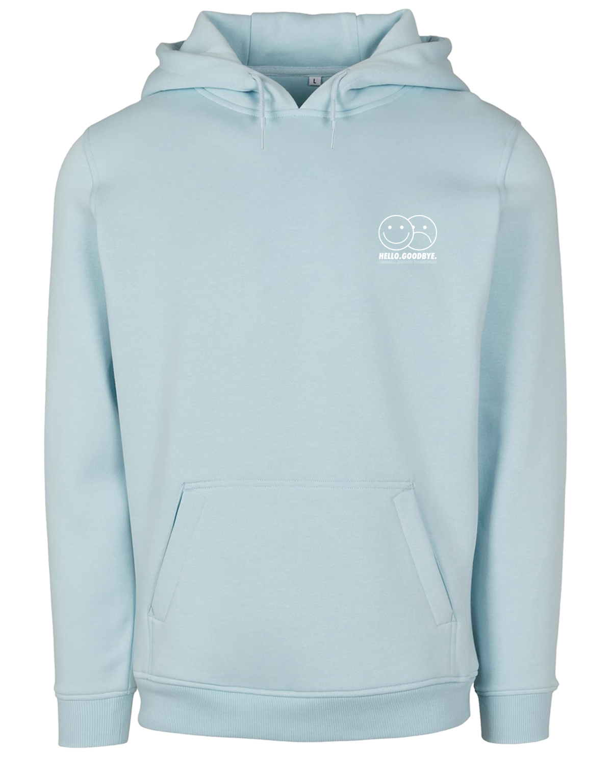 Sky Blue Hoodie / Smiles White Front+Back Men