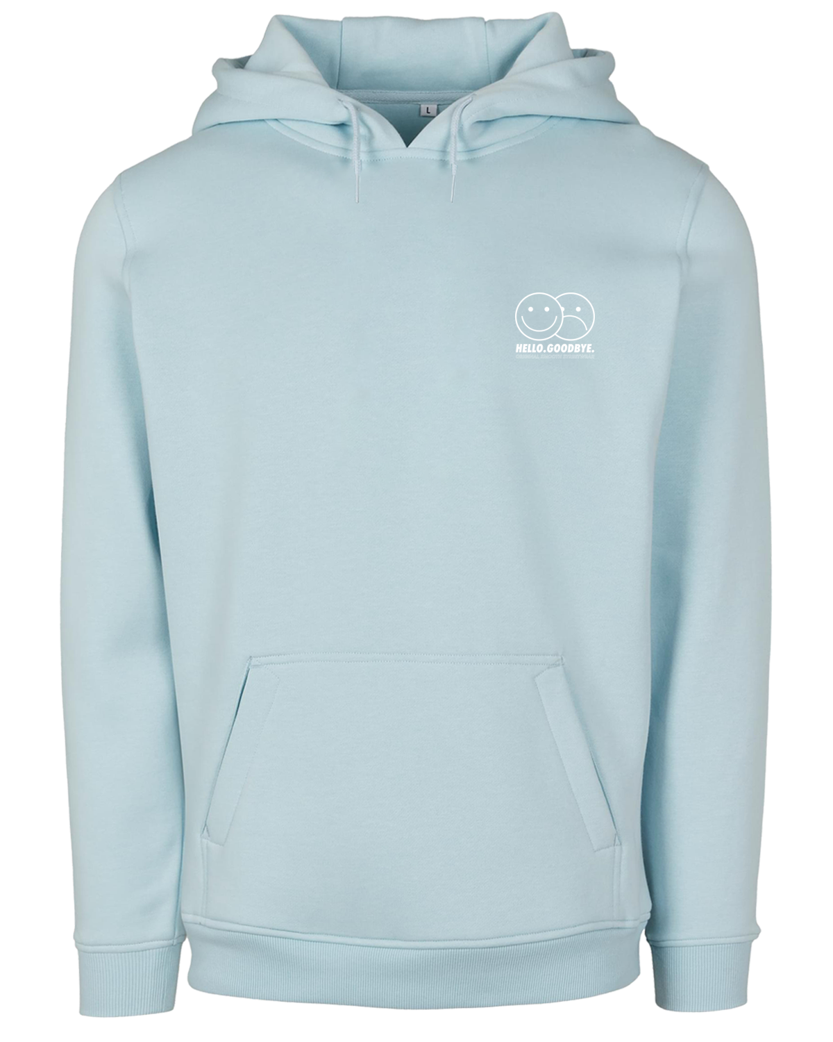 Sky Blue Hoodie / Smiles White Front+Back Women