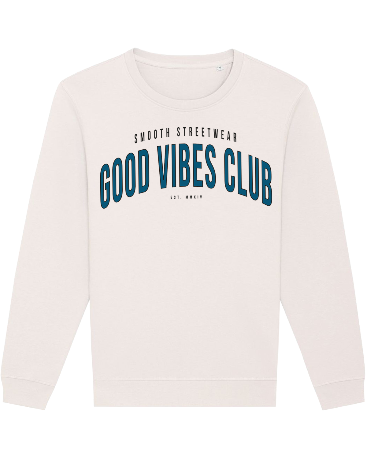 Vintage White Crew / Varsity Black Outline Women