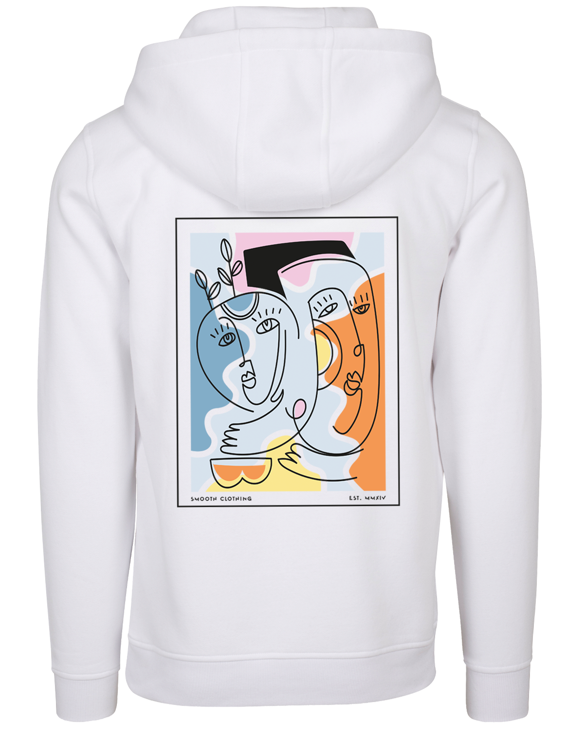 White Hoodie / Art Front+Back Women