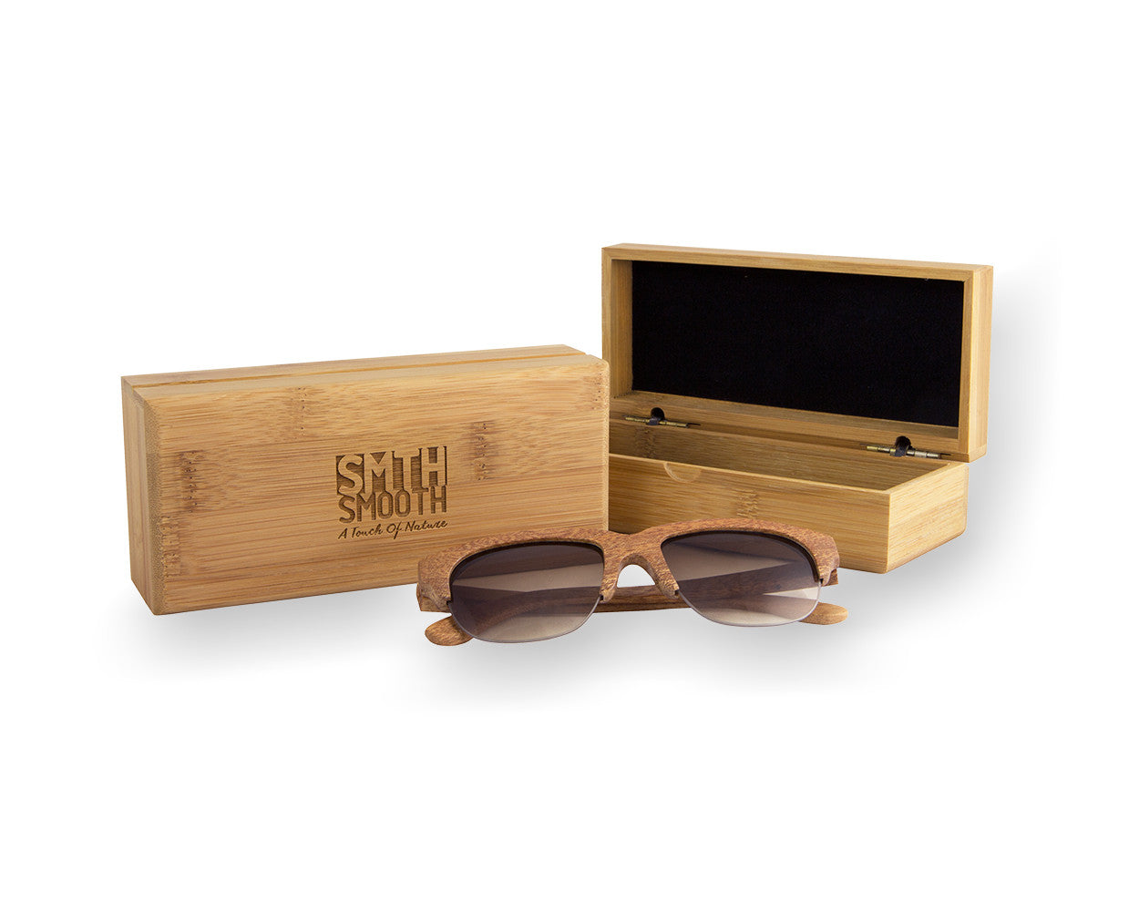 Wooden sunglasses case