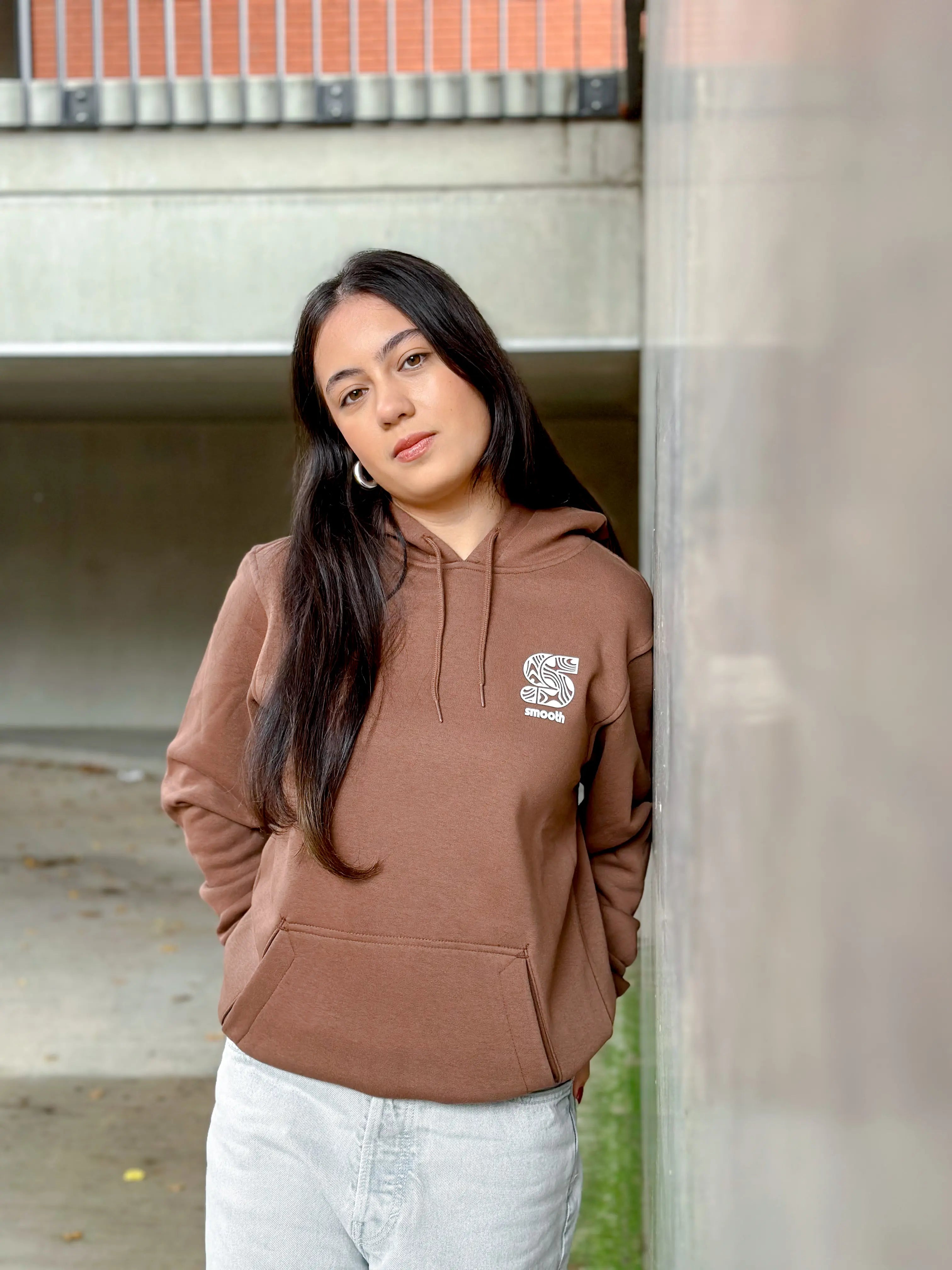 Copper Hoodie / S Pattern White Front Women