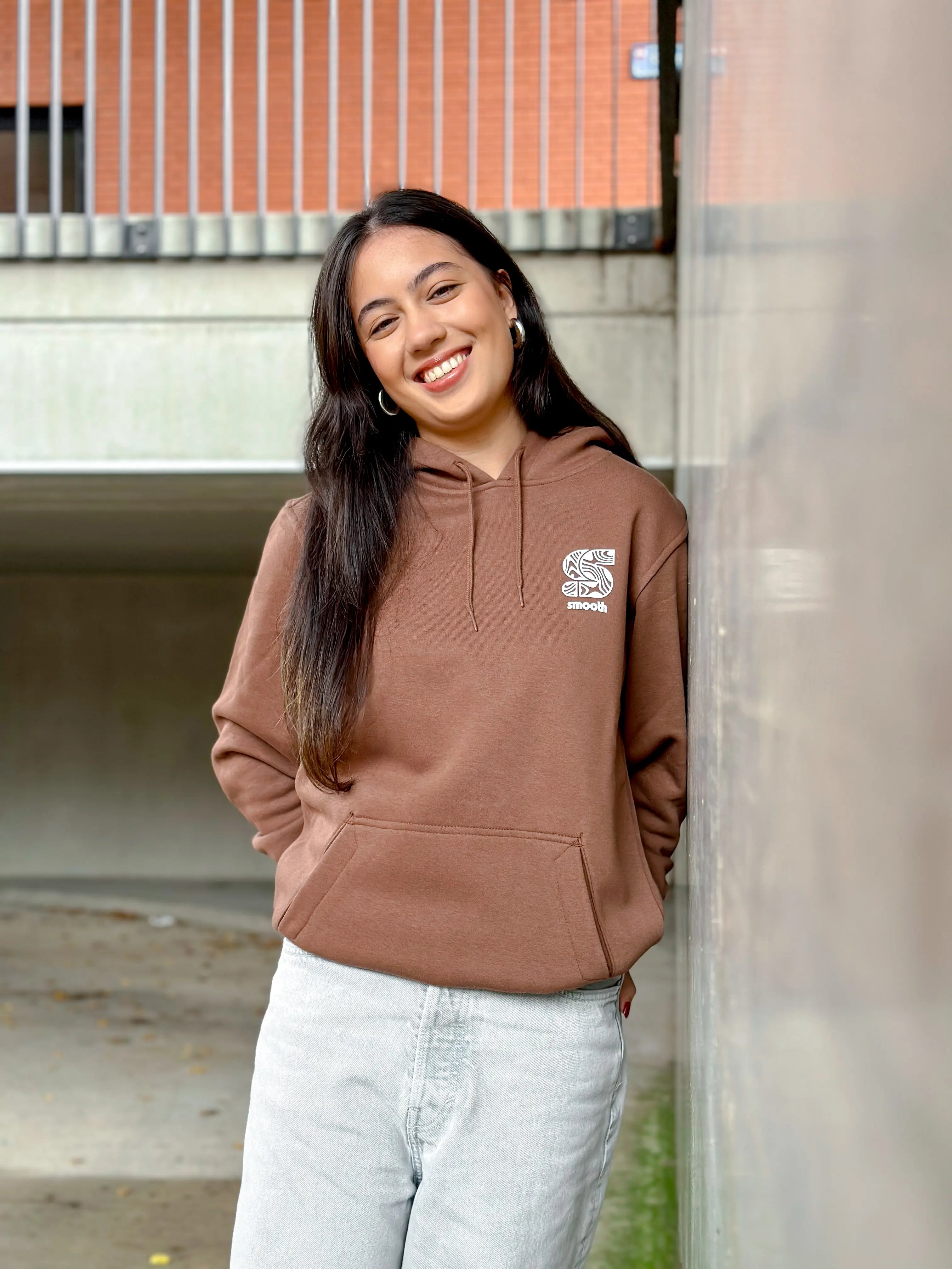 Copper Hoodie / S Pattern White Front Women