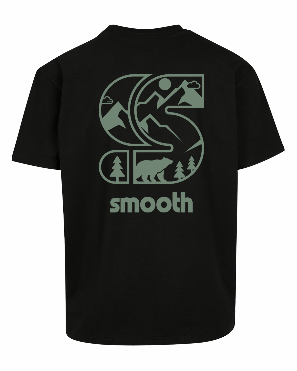 Black Heavy T / S Mountains