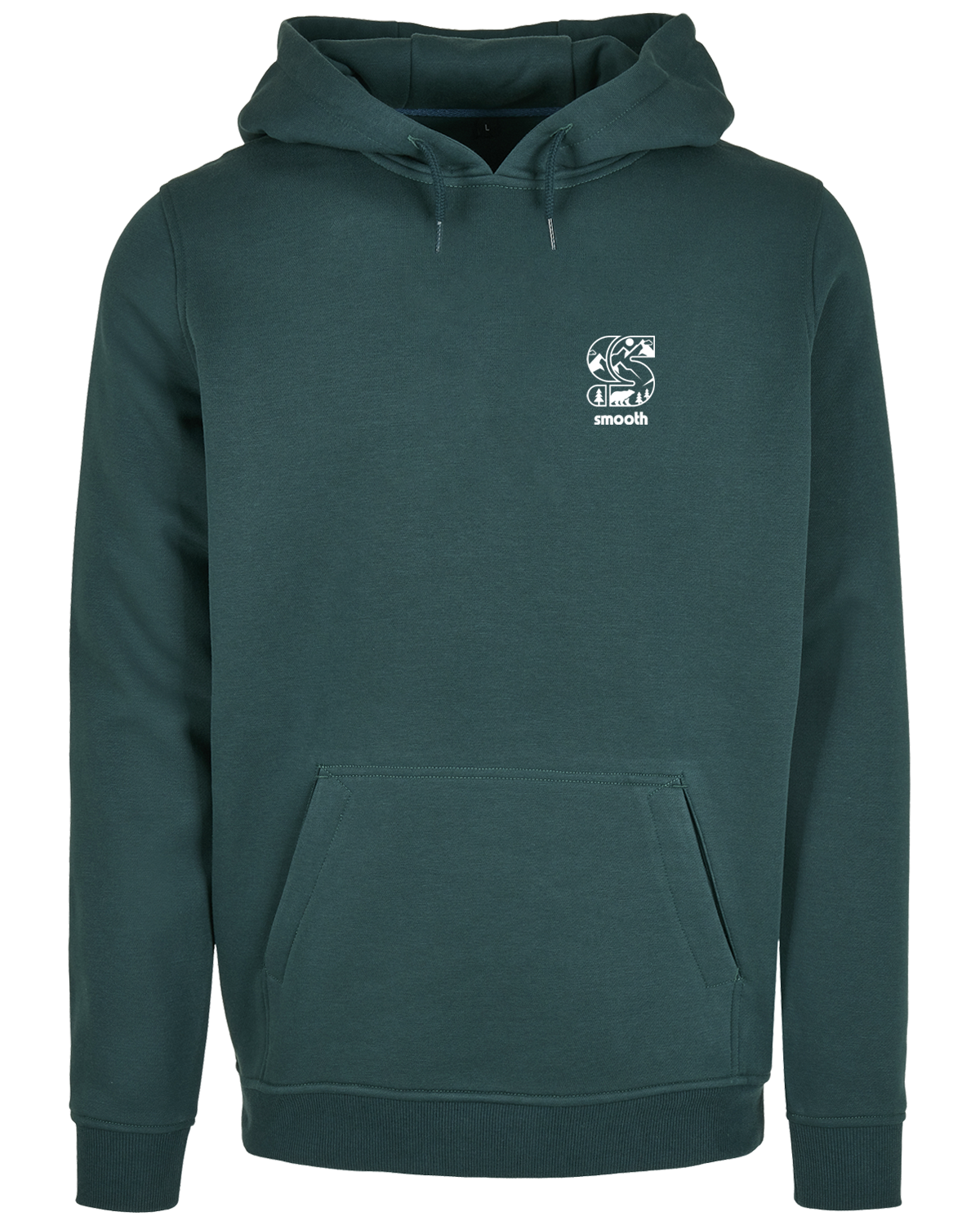 Bottle Green Hoodie / S Mountains