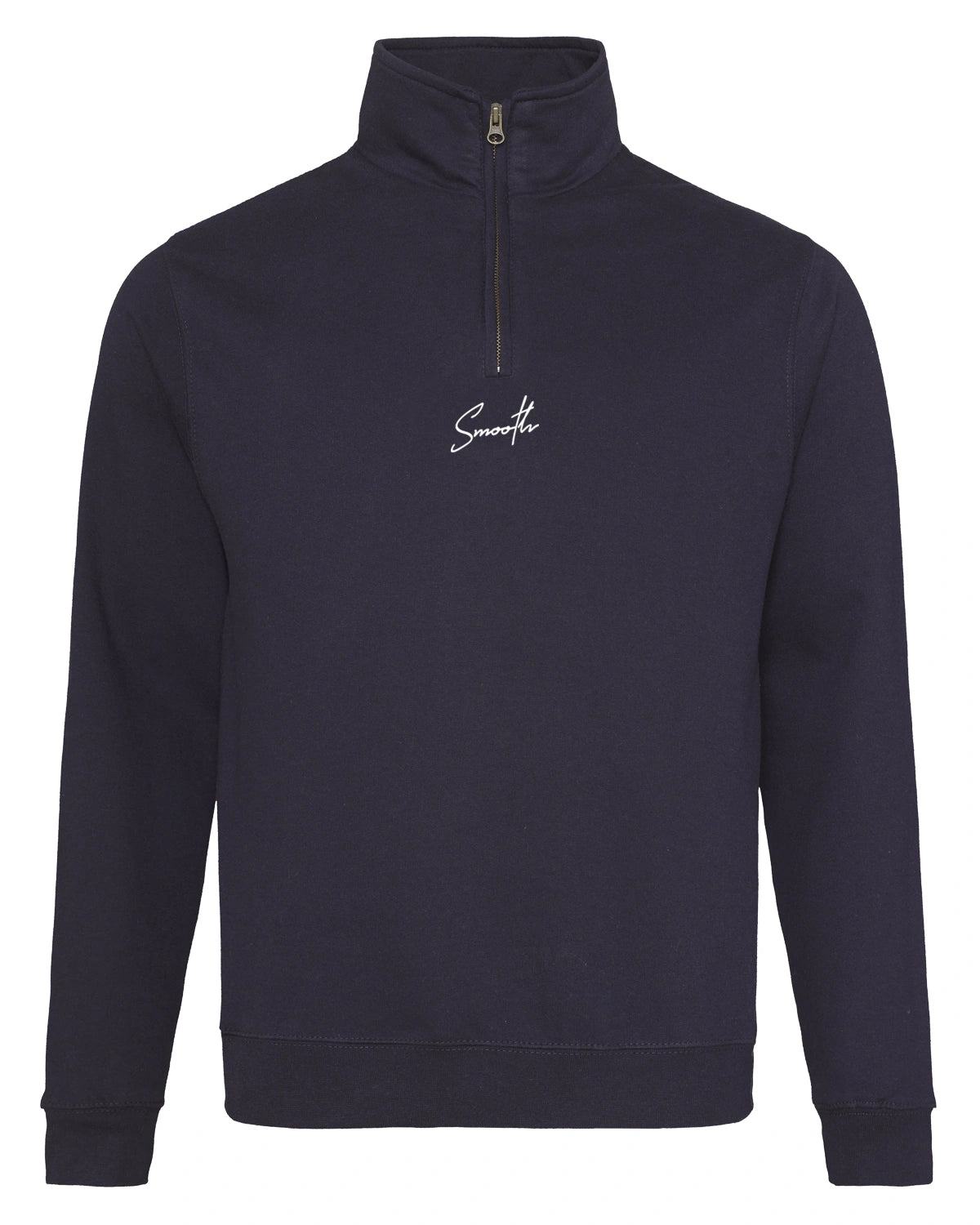 Dark Blue Half Zip Crew / Signature White Men