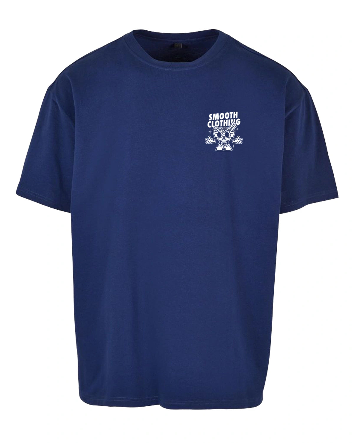 Dark Blue Heavy T / Noods White Front+Back Men