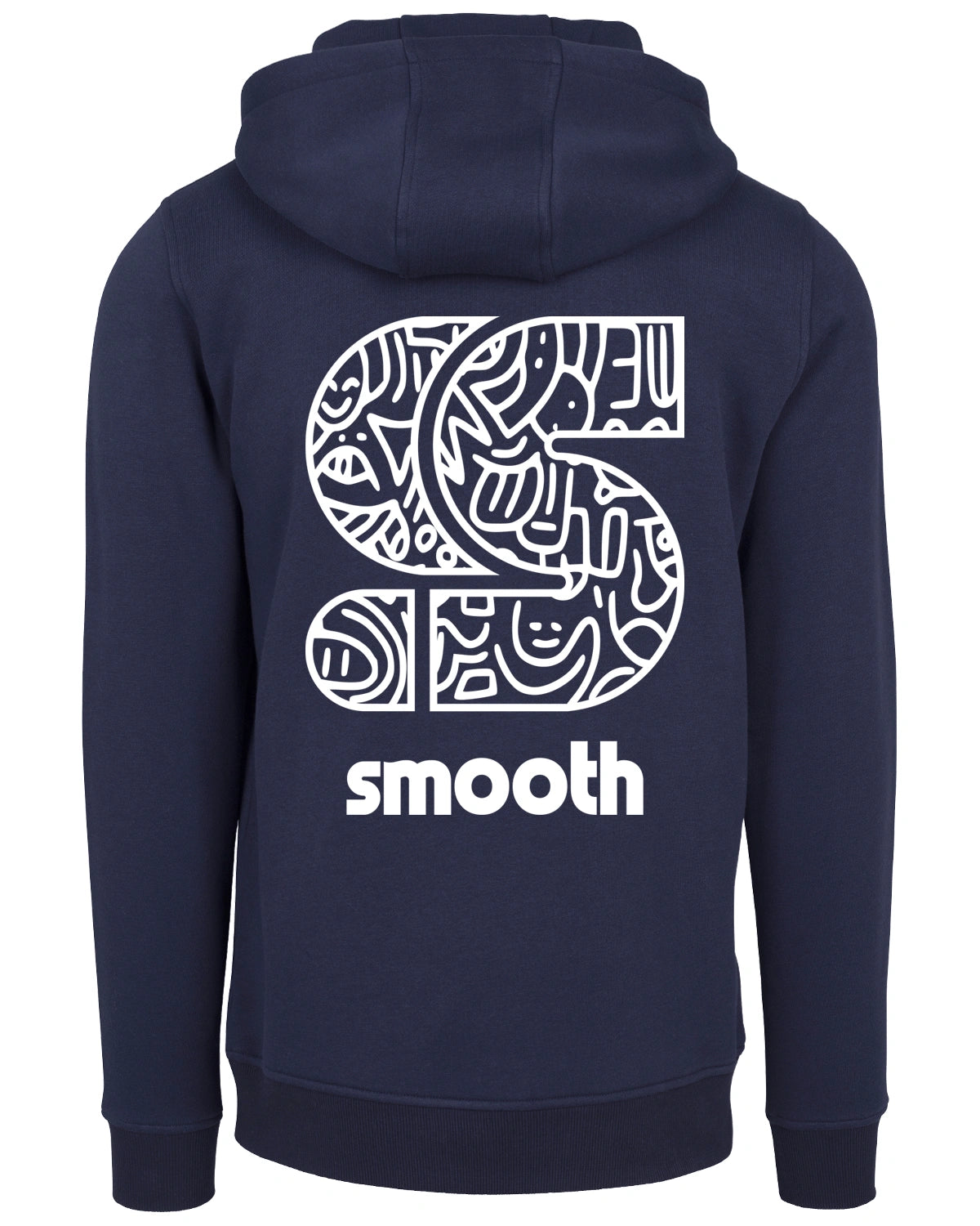 Dark Blue Hoodie / S Doodle White Front+Back Men