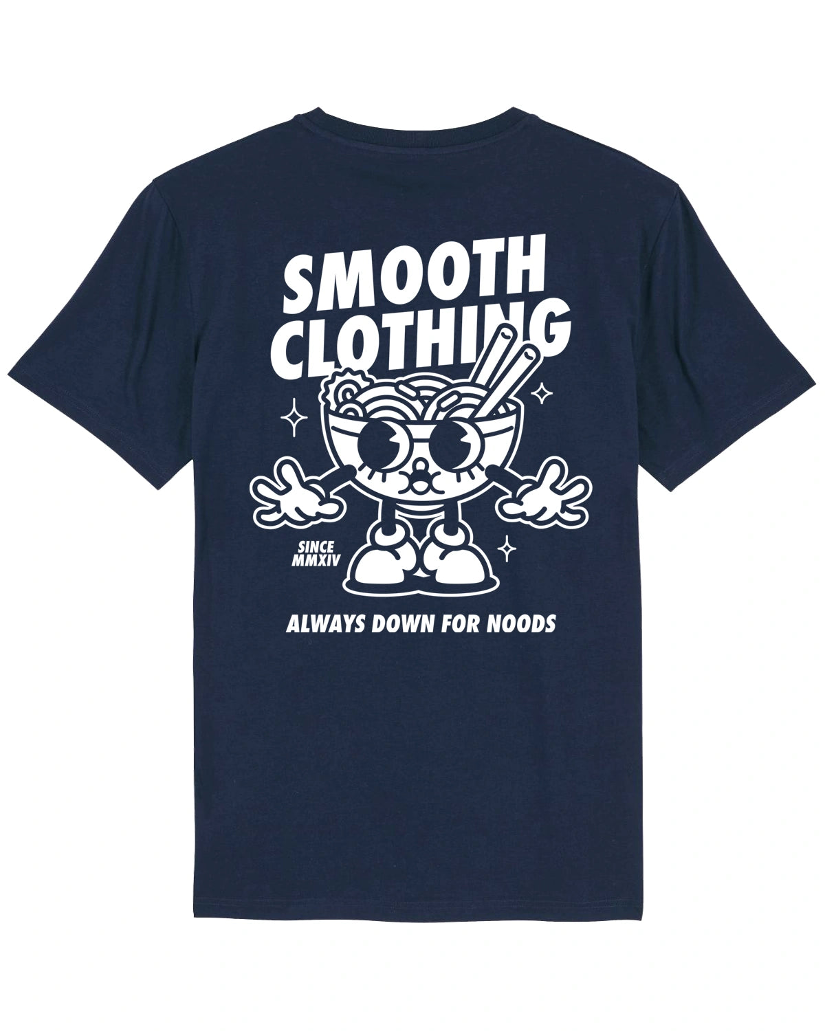 Dark Blue Kids T / Noods White Front+Back Girls