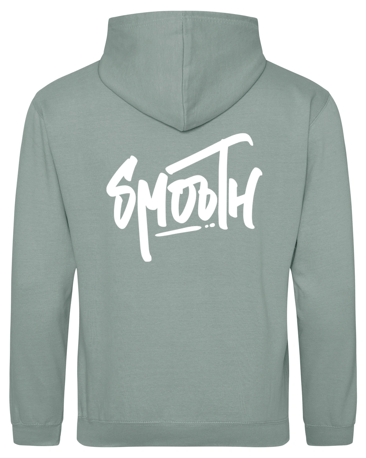 Dusty Green Summer Hoodie / Dainty White Front+Back Men
