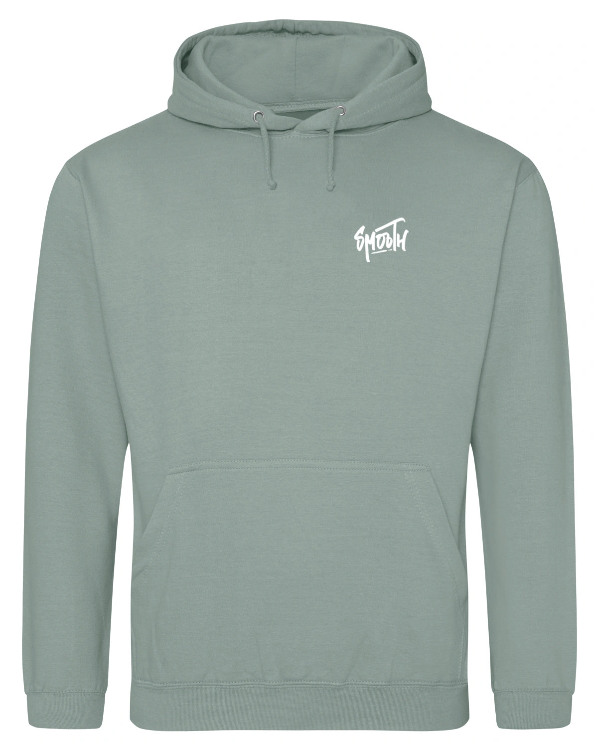 Dusty Green Summer Hoodie / Dainty White Front+Back Men