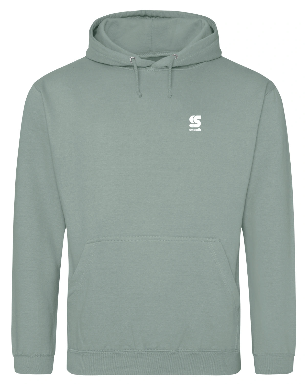 Dusty Green Summer Hoodie / S Embroidered White Men