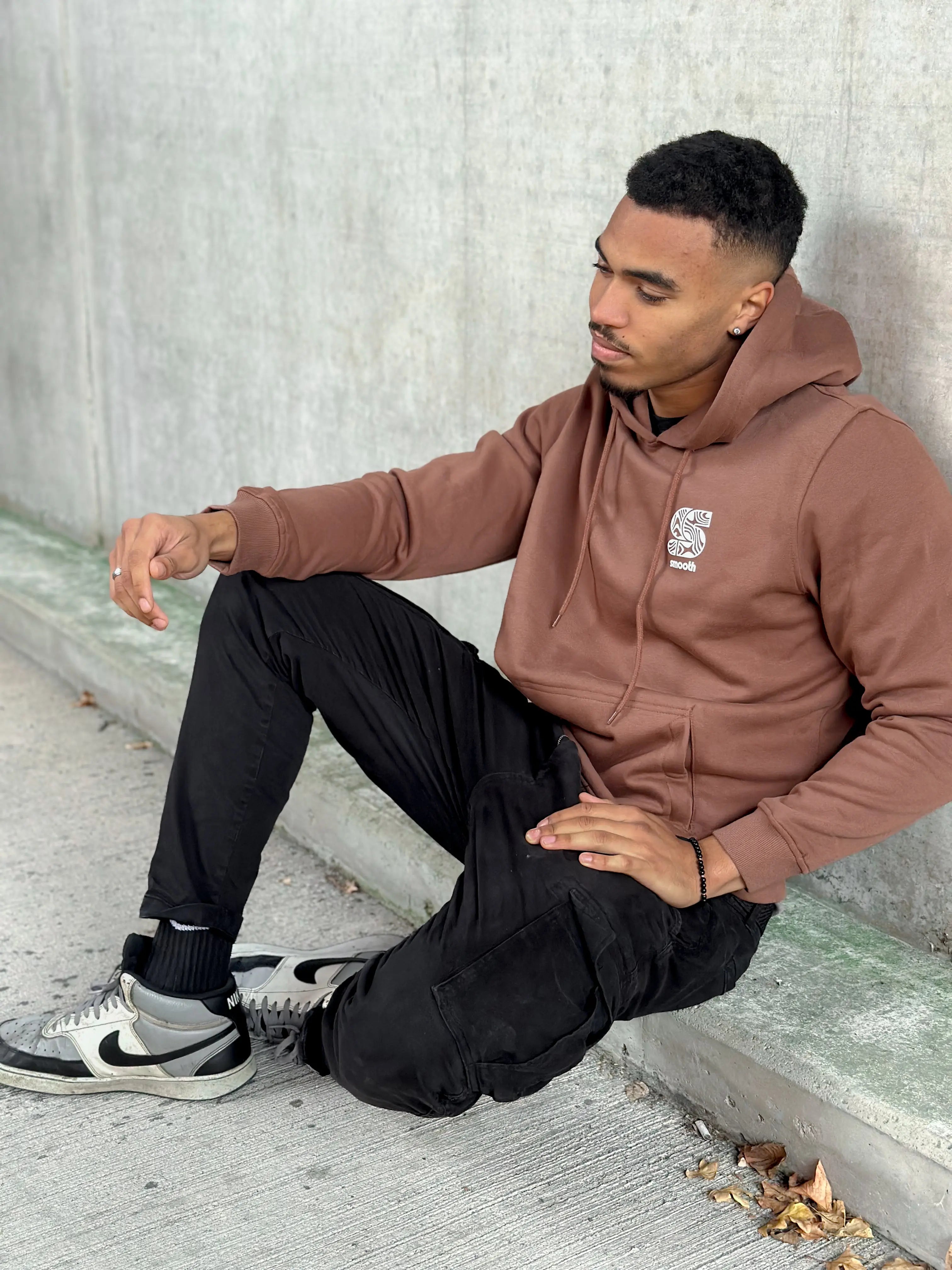 Copper Hoodie / S Pattern White Front Men