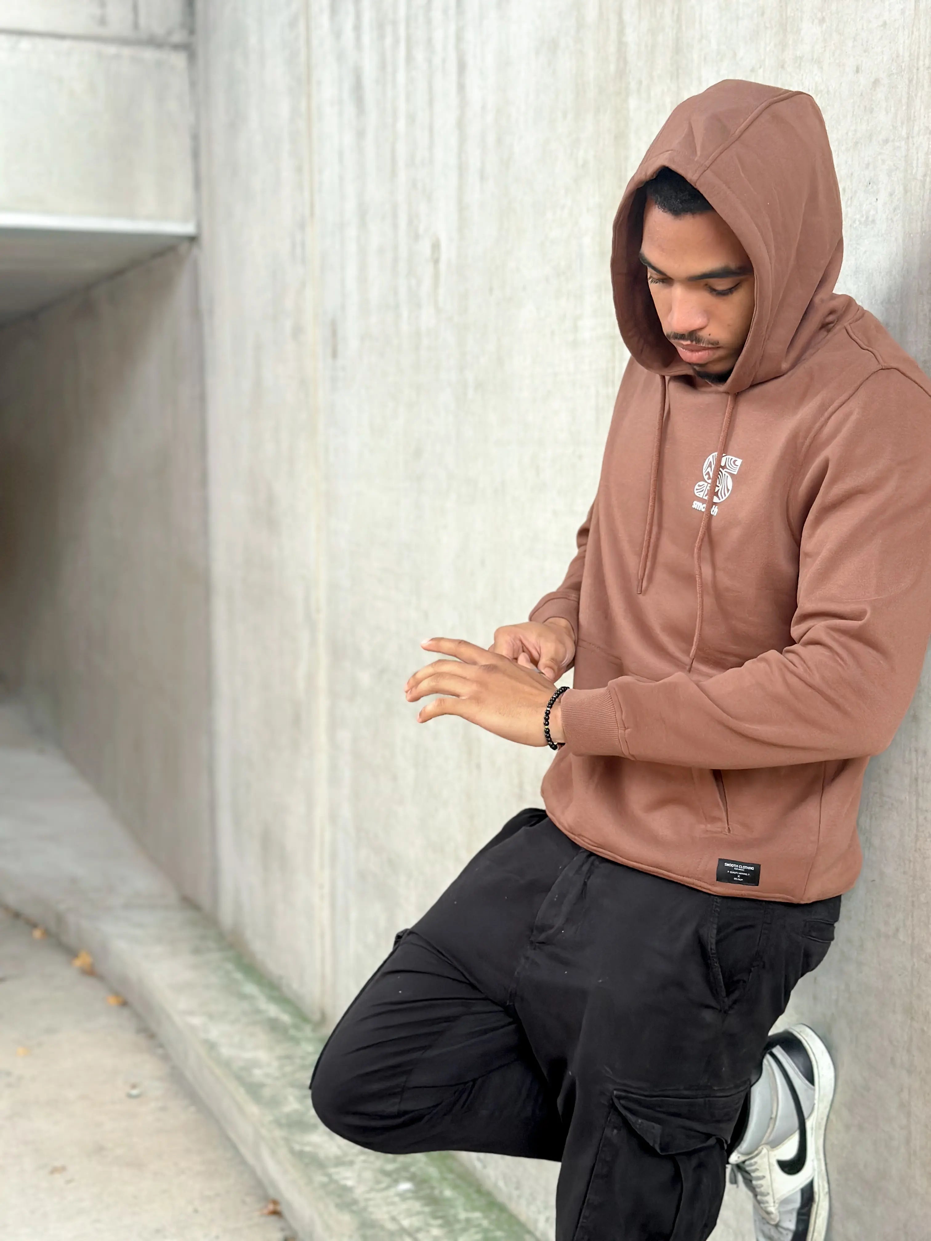 Copper Hoodie / S Pattern White Front Men