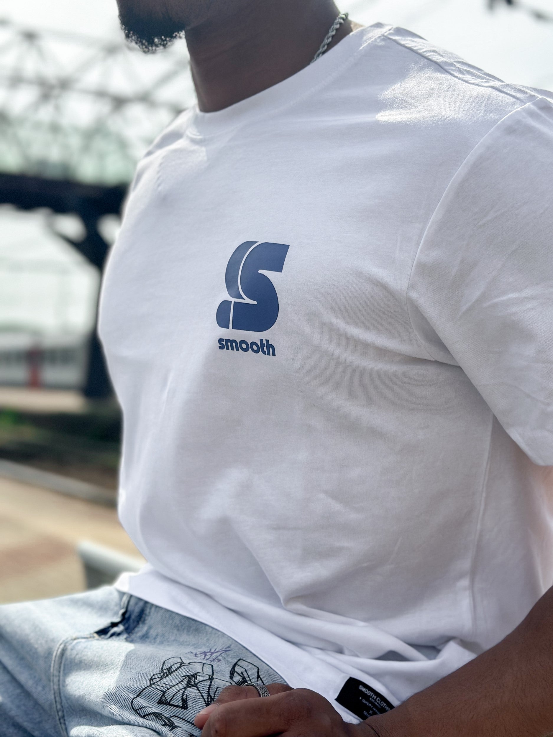 White T / S Logo Blue Front