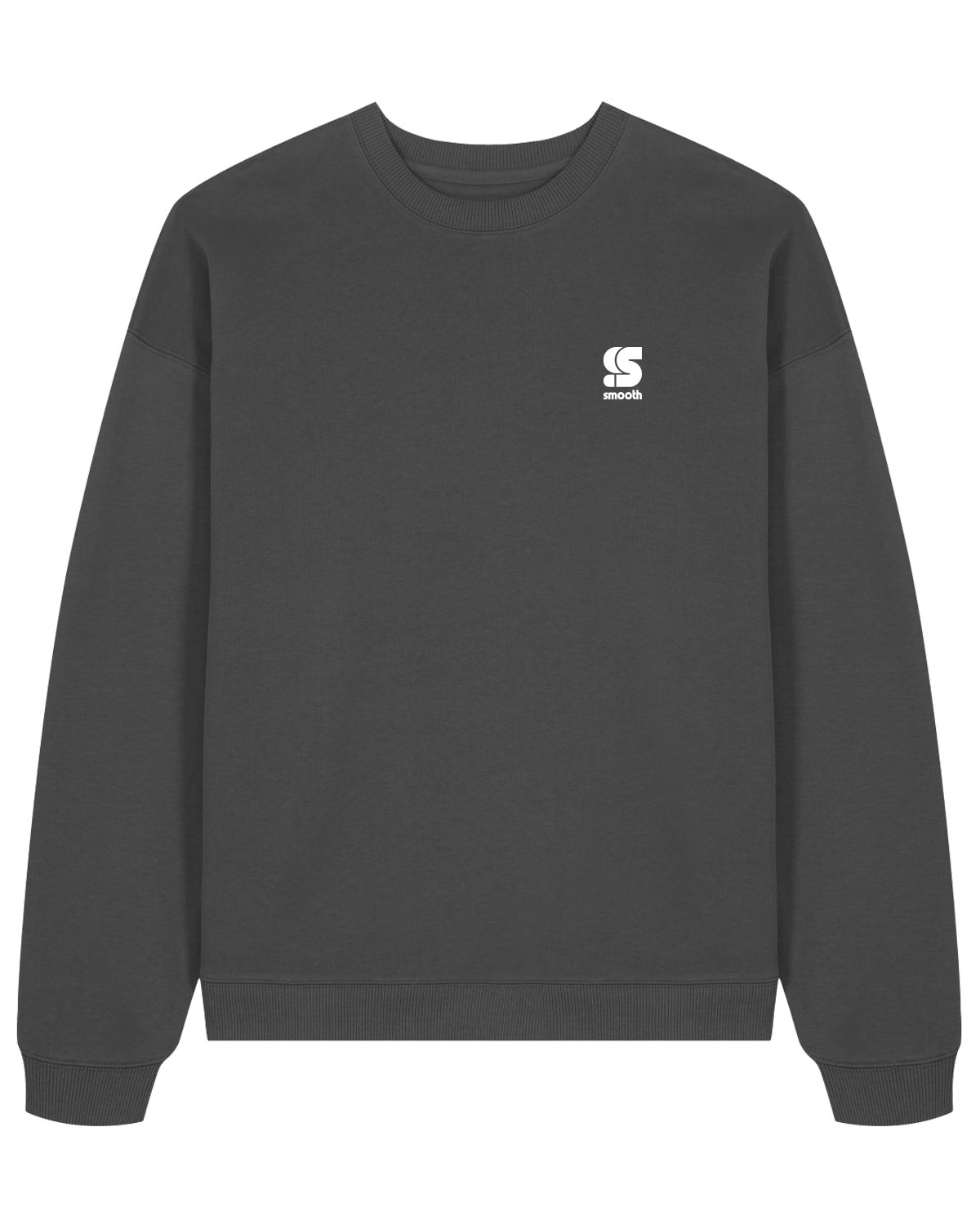 Iron Grey Oversized Crew / S Embroidery