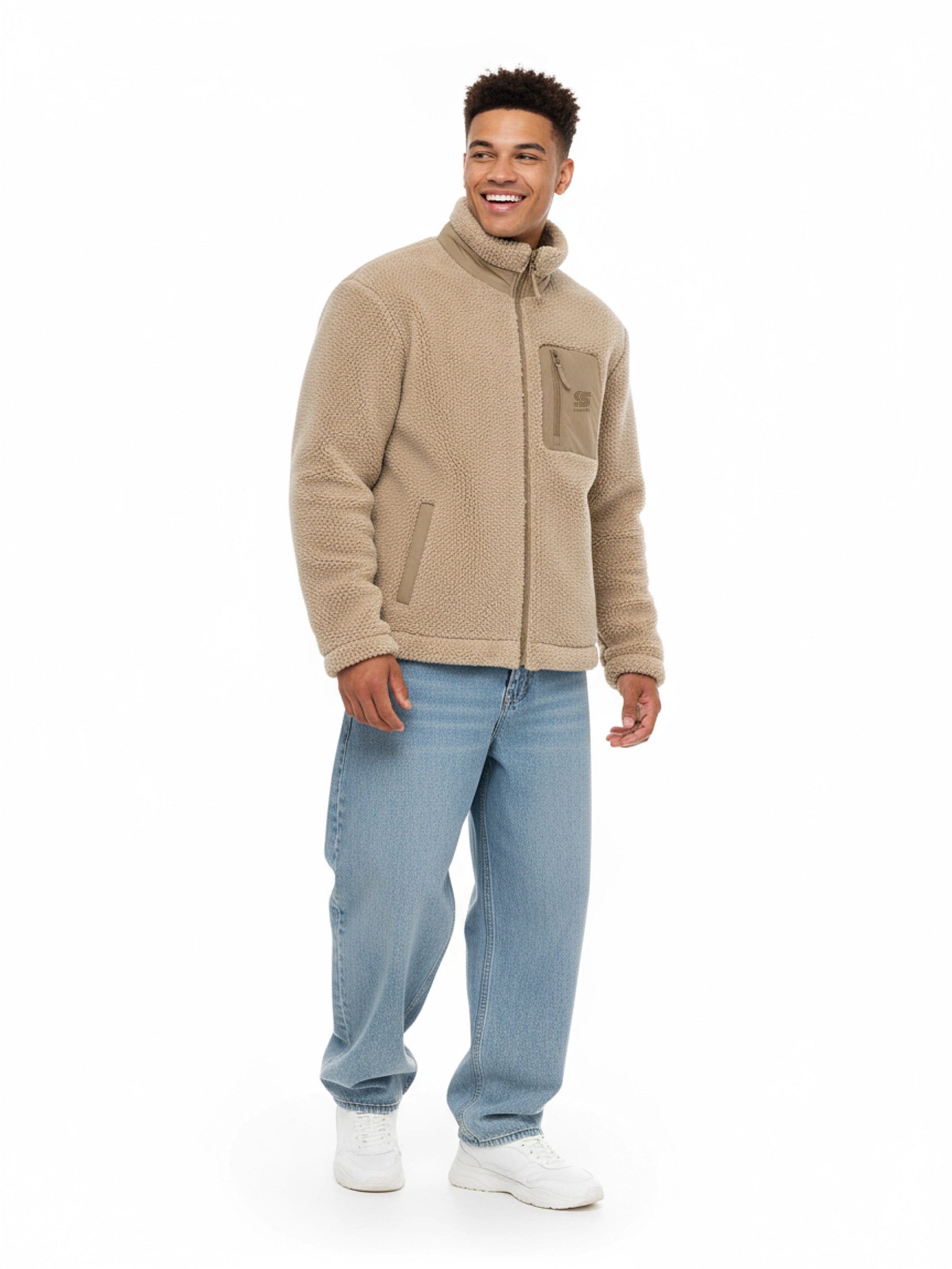 Sand Sherpa Jacket / S Embroidery