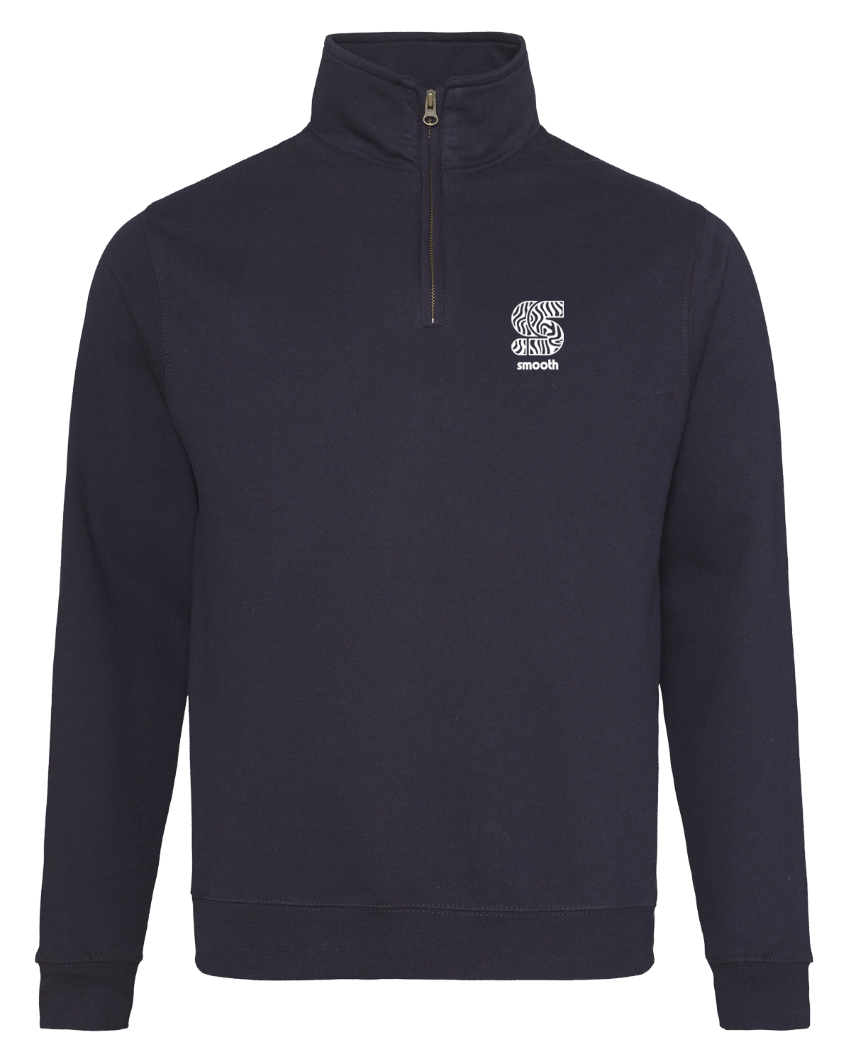 Navy Half Zip Crew / S Wavy Men