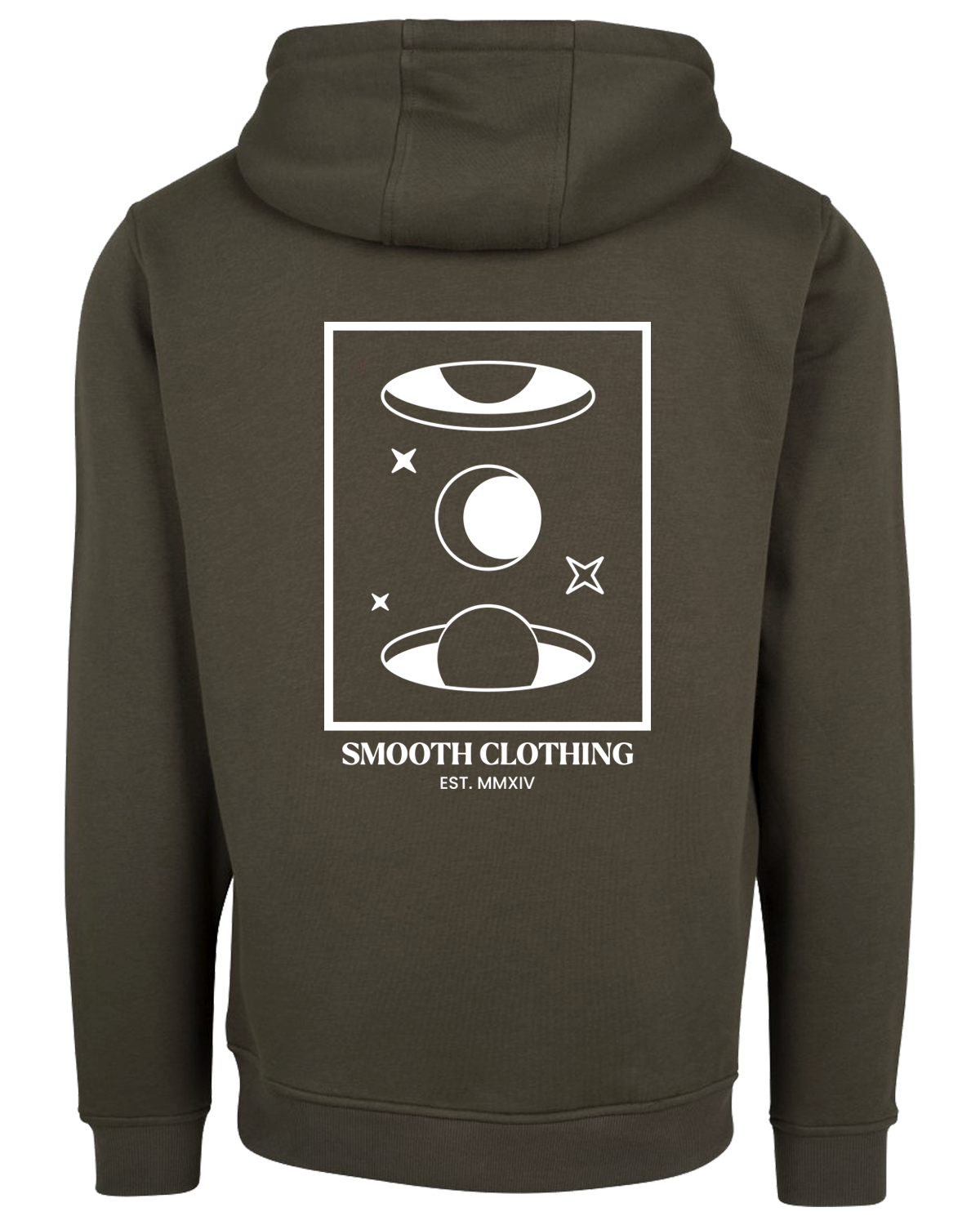 Dark Olive Hoodie / Moon