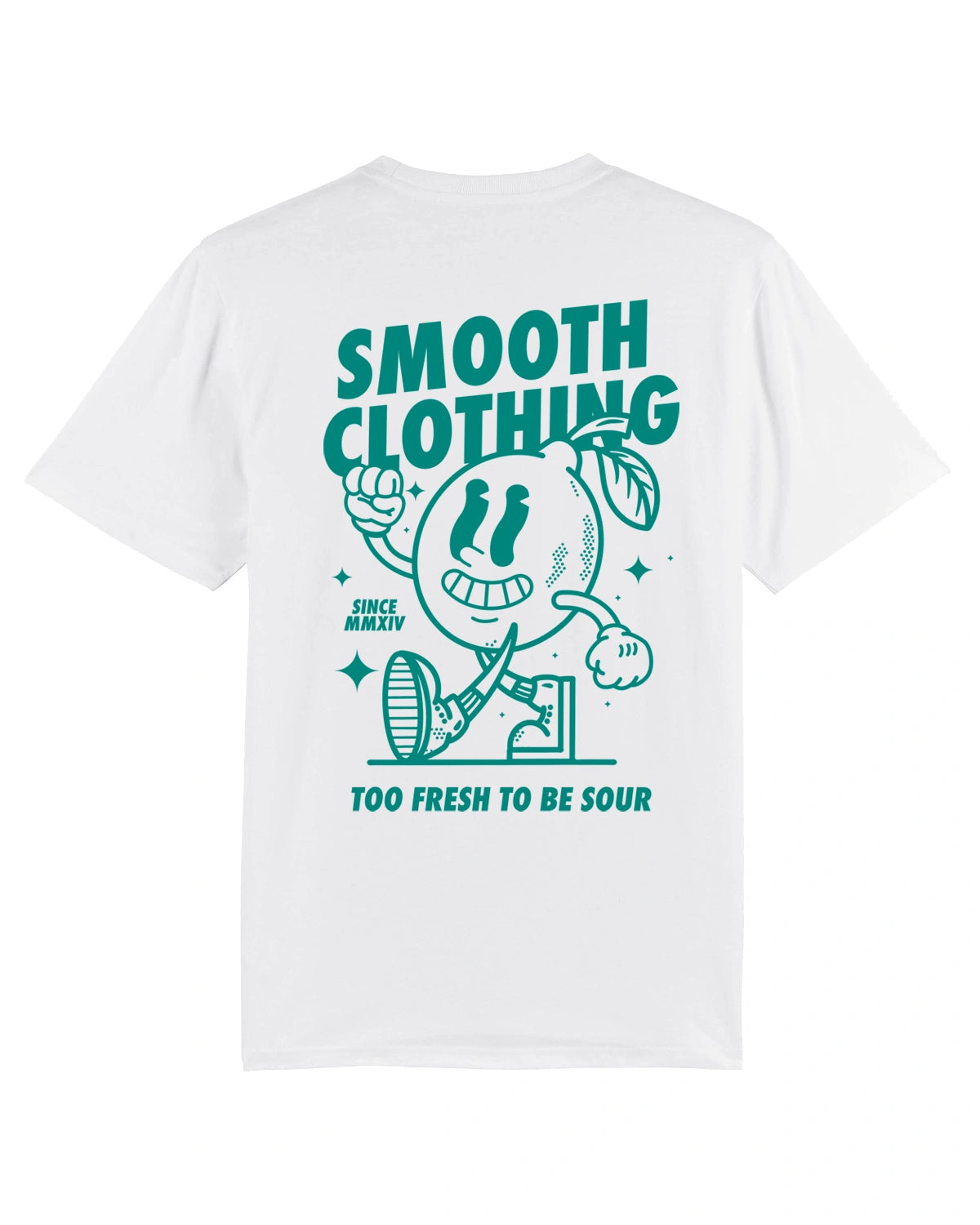 White T / Lime Green Front+Back Men