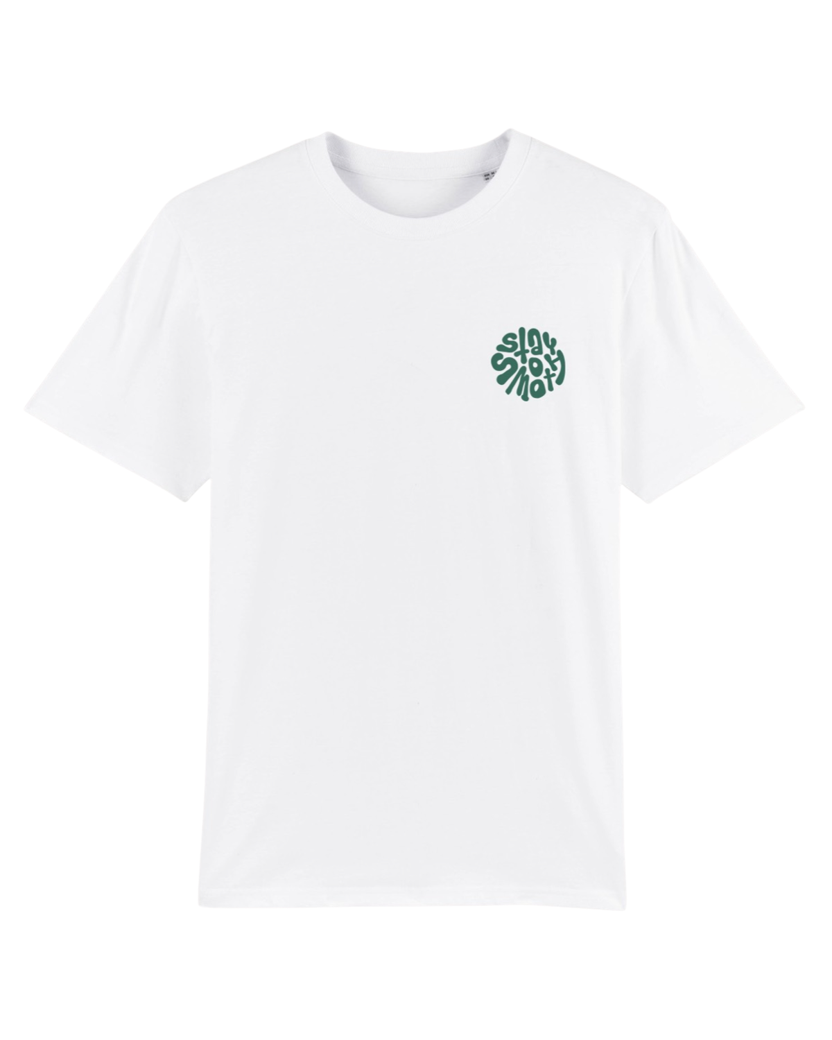 White T / Stay Smooth Green Front+Back Men